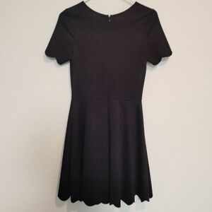 Aqua Black Mini Dress with Short Sleeves